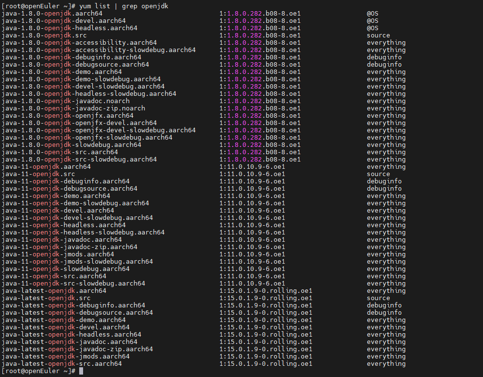 yum openjdk rasp